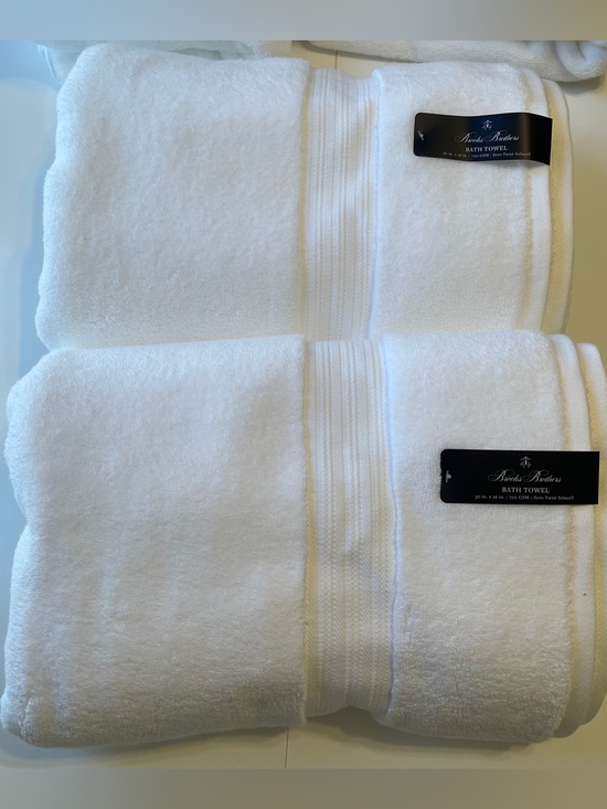 Brooks Brothers Other - New Brooks Brothers 4 PC White Premium Bath Towels 550, 700, 800 GSM 100% Cotton